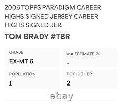 2006 Topps Paradigm Career Highs Tom Brady Autograph Triple Relic #94/99 PSA 6