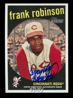 2008 Topps Heritage High Real One Autograph/Auto Frank Robinson Reds Blue Ink