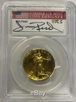 2009 $20 Ultra High Relief PCGS MS70 Double Eagle First Strike Jim Peed Signed