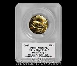 2009 $20 Ultra High Relief PCGS MS70PL DAVID HALL HAND-SIGNED LABEL