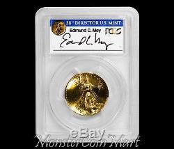 2009 $20 Ultra High Relief PCGS MS70PL EDMUND C. MOY HAND-SIGNED LABEL