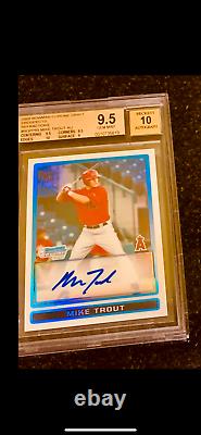 2009 Bowman Chrome Mike Trout RC Auto Ref. 9.5/10 Huge Subs only 500 High End