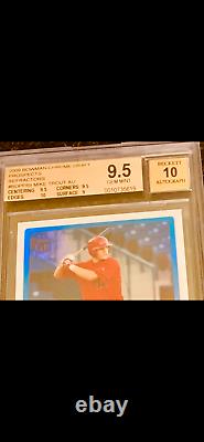 2009 Bowman Chrome Mike Trout RC Auto Ref. 9.5/10 Huge Subs only 500 High End