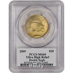 2009 US Gold $20 Ultra High Relief Double Eagle PCGS MS69 Mercanti Signed