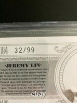 2010-11 National Treasures Jeremy Lin RC Jrsy Auto #32/99 BGS 9.5/10 High Subs