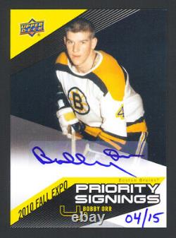 2010 Ud Priority Signings Ps-bo Bobby Orr 04/15 High Grade Upper Deck Autograph