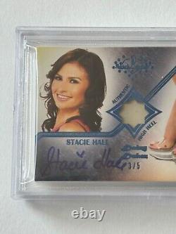 2012 Benchwarmer STACIE HALL Signed AUTOGRAPHED High Heel Shoe 3/5 AUTO 10 BGS 9