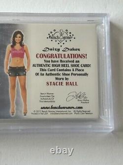 2012 Benchwarmer STACIE HALL Signed AUTOGRAPHED High Heel Shoe 3/5 AUTO 10 BGS 9