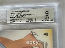 2012 Benchwarmer STACIE HALL Signed AUTOGRAPHED High Heel Shoe 3/5 AUTO 10 BGS 9