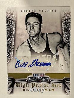 2013-14 Panini Crusade High Praise Ink Bill Sharman Gold #20 auto/3