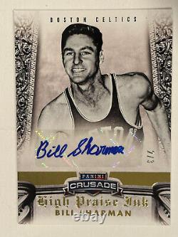 2013-14 Panini Crusade High Praise Ink Bill Sharman Gold #20 auto/3