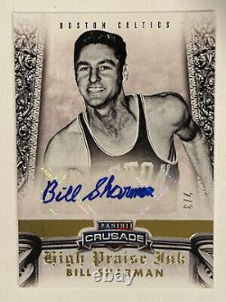 2013-14 Panini Crusade High Praise Ink Bill Sharman Gold #20 auto/3