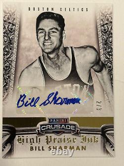 2013-14 Panini Crusade High Praise Ink Bill Sharman Gold #20 auto/3