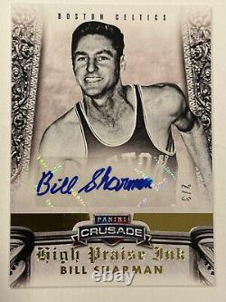 2013-14 Panini Crusade High Praise Ink Bill Sharman Gold #20 auto/3