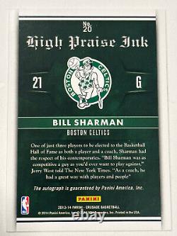 2013-14 Panini Crusade High Praise Ink Bill Sharman Gold #20 auto/3