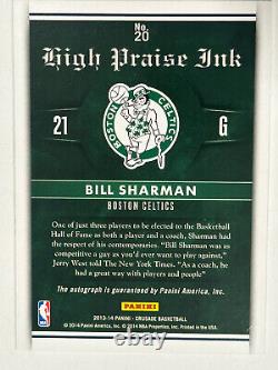 2013-14 Panini Crusade High Praise Ink Bill Sharman Gold #20 auto/3