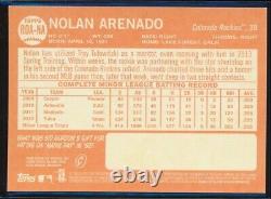2013 Topps Heritage High Number Nolan Arenado Red Ink Auto Autograph 4/10 Rc