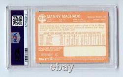 2013 Topps Heritage High Number Red Autograph RC Manny Machado #01/10 (PSA 9/9)