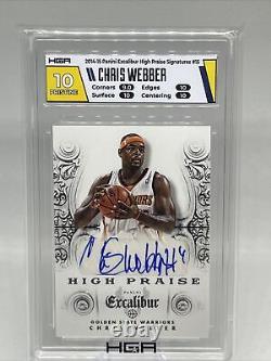 2014-15 Excalibur High Praise Signatures Chris Webber HOF Auto HGA 10 PRISTINE