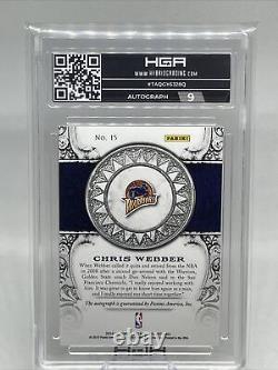 2014-15 Excalibur High Praise Signatures Chris Webber HOF Auto HGA 10 PRISTINE