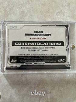 2014 First Relic Auto Rookie Ssp Topps UFC Autograph Khabib Nurmagomedov Prizm