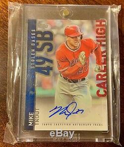 2015 Topps Career High Mike Trout Auto Autograph Signature Signed Card AU SP