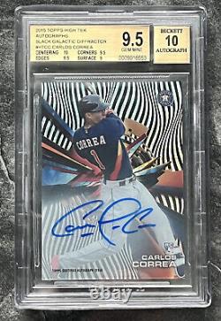 2015 Topps Carlos Correa Rookie On-Card Auto #1/1 High Tek RC BGS 9.5 Giants MLB