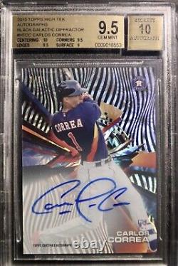 2015 Topps Carlos Correa Rookie On-Card Auto #1/1 High Tek RC BGS 9.5 Giants MLB