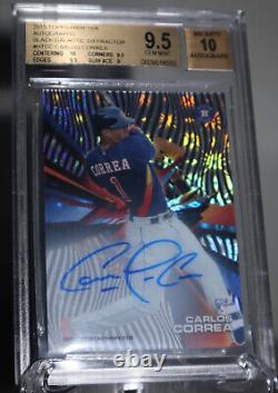 2015 Topps Carlos Correa Rookie On-Card Auto #1/1 High Tek RC BGS 9.5 Giants MLB