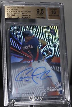 2015 Topps Carlos Correa Rookie On-Card Auto #1/1 High Tek RC BGS 9.5 Giants MLB