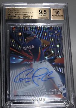 2015 Topps Carlos Correa Rookie On-Card Auto #1/1 High Tek RC BGS 9.5 Giants MLB