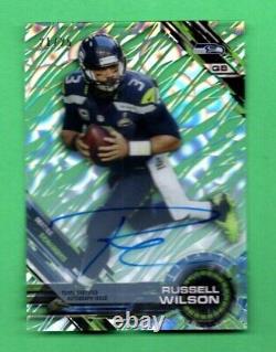 2015 Topps High Tek Autograph Clouds Diffractor Russell Wilson 21/25 A26 144