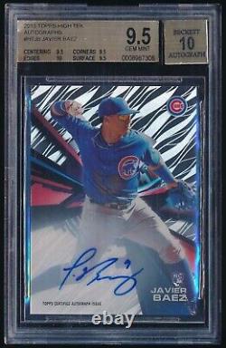 2015 Topps High Tek Javier Baez RC Rookie Auto Autograph #HTJB BGS 9.5/10