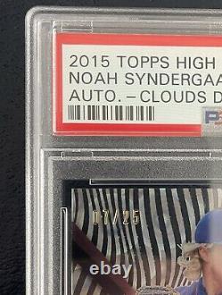2015 Topps High Tek Noah Syndergaard RC Auto Clouds diffractor 7/25 PSA 10 pop 1