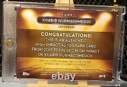 2015 Topps UFC High Impact Khabib Nurmagomedov HIGH IMPACT AUTO INSERT CARD
