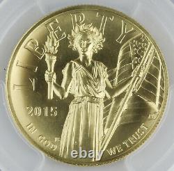 2015 W $100 High Relief Liberty 1 Oz Gold Coin PCGS MS70 Moy & Mercanti Signed
