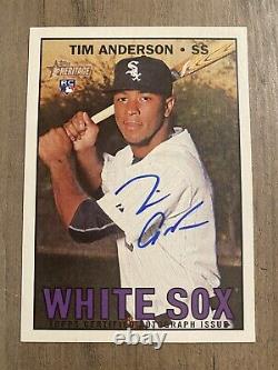2016 Topps Heritage High Number Real One Tim Anderson #ROA-TA Rookie Auto RC