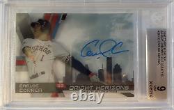 2016 Topps High Tek Carlos Correa BGS 9 Auto 10 50/50