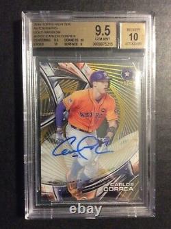 2016 Topps High Tek GOLD Carlos Correa 50/50 #HTCC BGS 9.5 GEM MINT AUTO 10