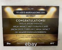 2016 Topps UFC High Impact Autograph Card HA-KN Khabib Nurmagomedov Retired Auto