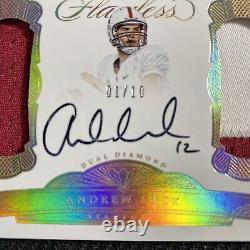 2017 Flawless Collegiate Gold Dual Diamonds Andrew Luck Game Used Patch Auto /10