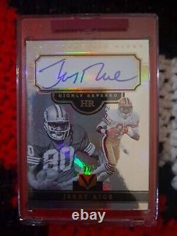 2017 Panini Vertex Highly Revered Jerry Rice Autograph Silver Holofoil 2/5 49ers
