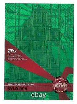 2017 Star Wars High Tek Autograph Green Cube Diffractor ADAM DRIVER #4/10