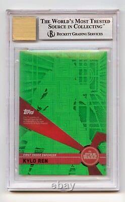 2017 Star Wars High Tek Green Cube Autograph Adam Driver Kylo Ren /10 Auto BGS