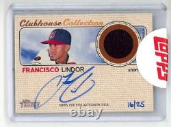 2017 Topps Heritage FRANCISCO LINDOR Auto Signed Jersey CLUBHOUSE COLLECTION 25