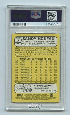 2017 Topps Heritage High Number Blue Autograph Sandy Koufax Gem Mt 10 Pop 1