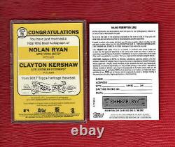 2017 Topps Heritage High Number Real One Dual Auto Ryan & Kershaw Ssp 16/25