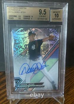 2017 Topps High Tek Derek Jeter BGS 10 Auto Gem Mint On Card Yankees Signed Hof