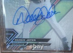 2017 Topps High Tek Derek Jeter BGS 10 Auto Gem Mint On Card Yankees Signed Hof