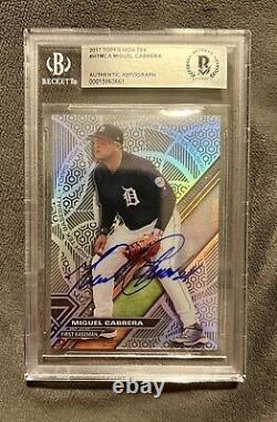2017 Topps High Tek #HT-MCA Miguel Cabrera Autographed Signed BGS BAS